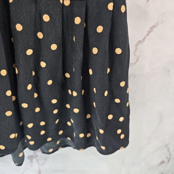 Seraphine Dress Women 2 XS Black Brown Polka Dot Maternity Nursing Button Front - Picture 4 of 14